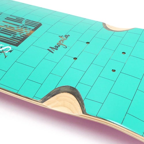 MAGENTA DECK マゼンタ デッキ LEO VALLS HOME BROWN STAIN 8.25 SQUARE SHAPE WHEEL WELLS スケートボード スケボー 4