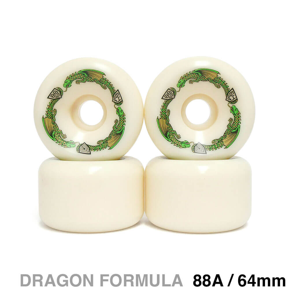 POWELL PERALTA WHEEL パウエルペラルタ ウィール DRAGON FORMULA（DF）88A BOMBER DRAGONS 64mm x 40mm スケートボード スケボー 1