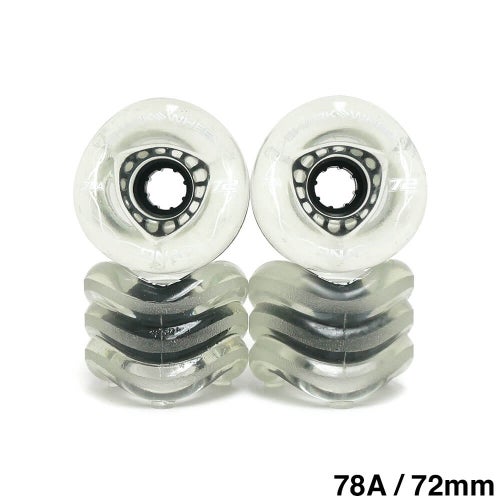SHARK WHEEL シャークウィール ソフトウィール（クルーザー） DNA（78A）CLEAR BLACK HUB 72mm スケートボード スケボー 1