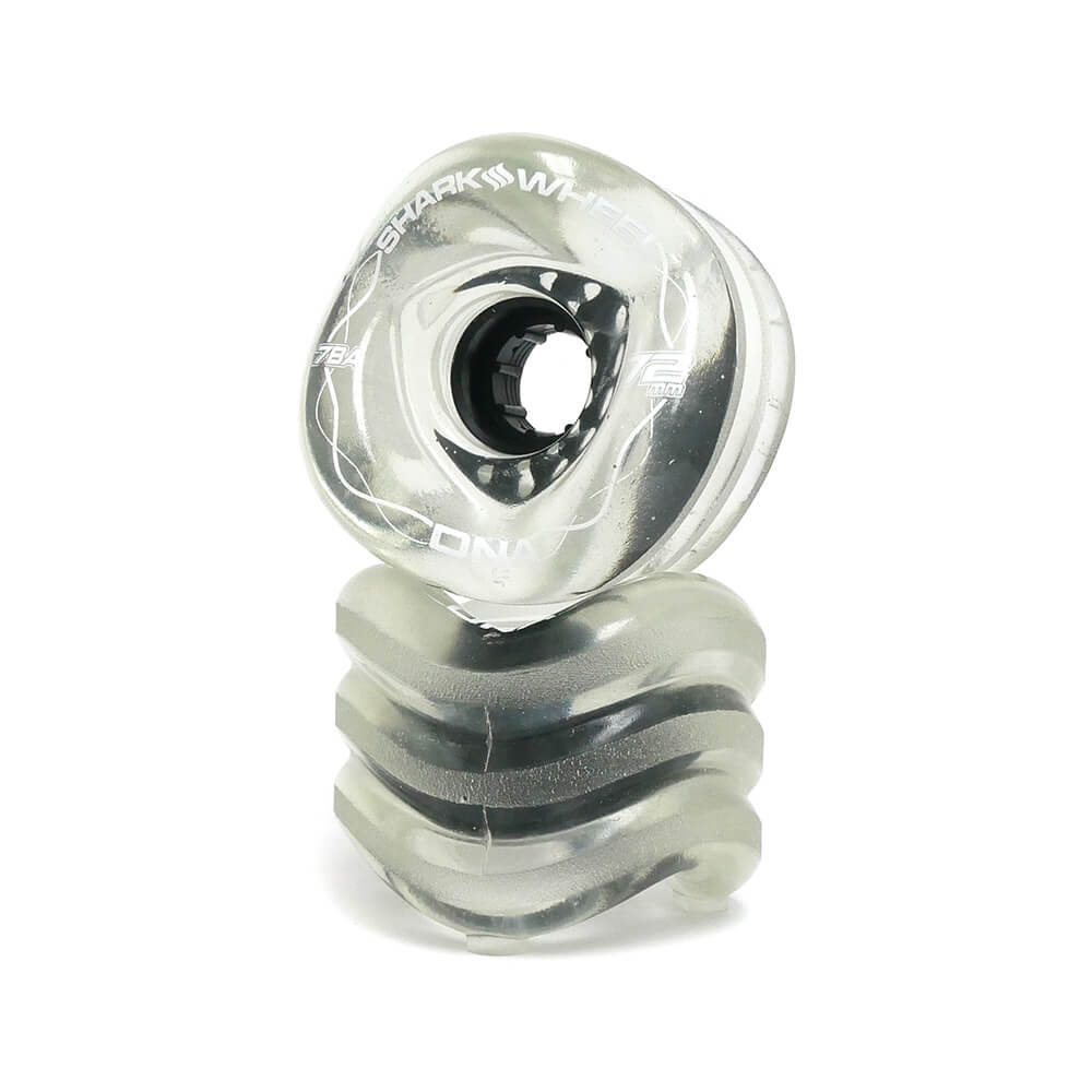 SHARK WHEEL シャークウィール ソフトウィール（クルーザー） DNA（78A）CLEAR BLACK HUB 72mm スケートボード スケボー 2