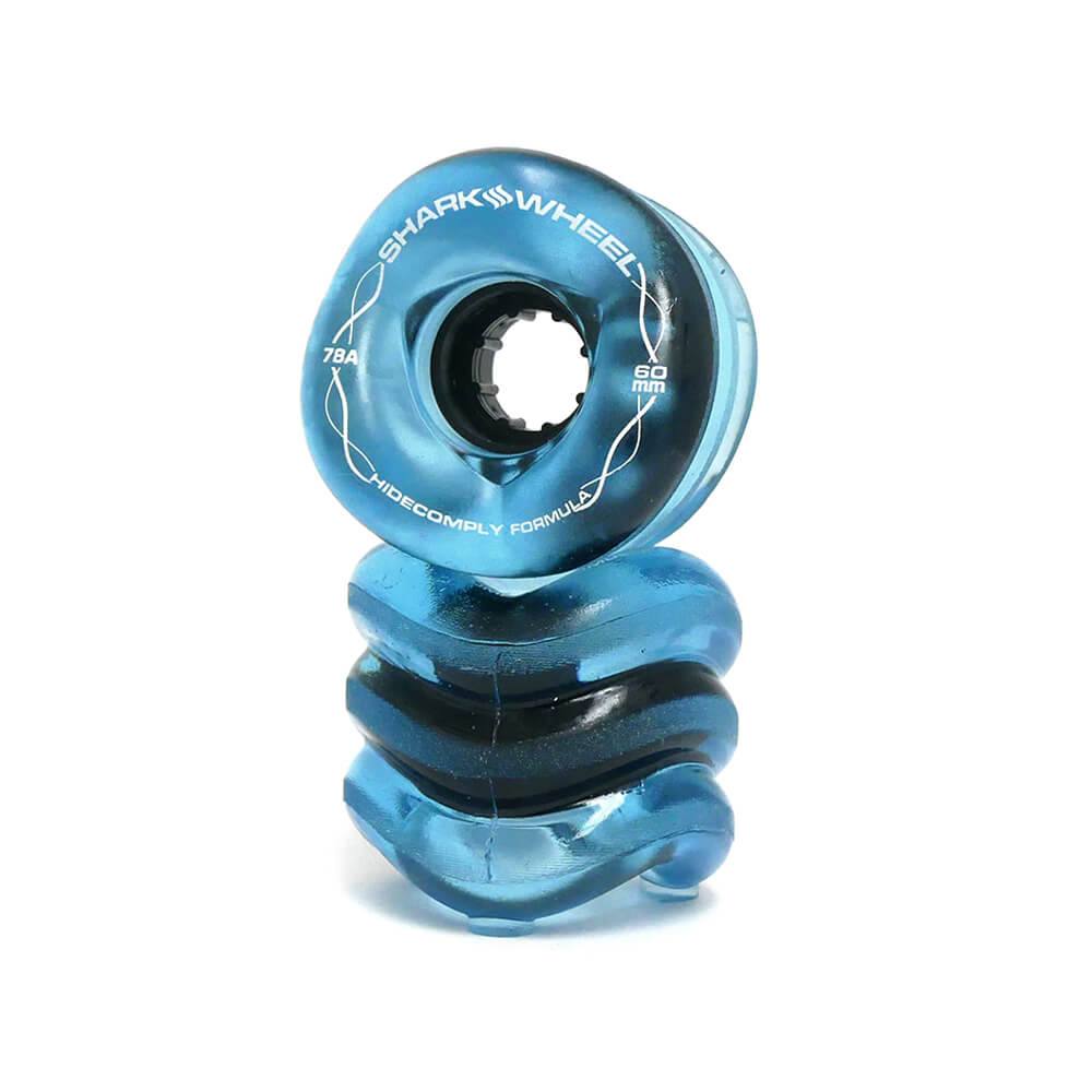 SHARK WHEEL シャークウィール ソフトウィール（クルーザー） CALIFORNIA ROLL（78A）HIDECOMPLY TRANSPARENT SAPPHIRE 60mm スケートボード スケボー 2
