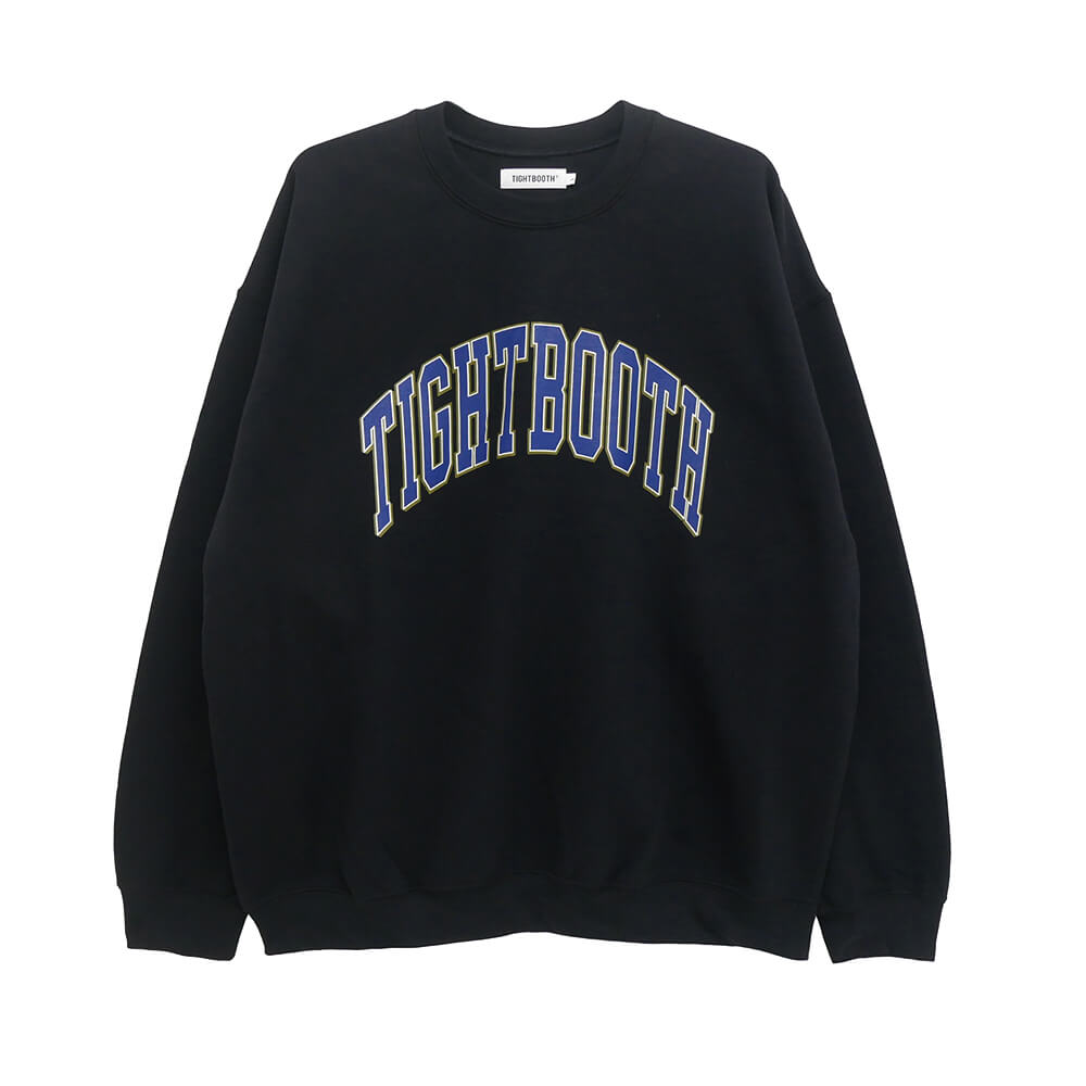 TIGHTBOOTH（TBPR） CREW SWEAT タイトブース トレーナー COLLEGE BLACK  スケートボード スケボー