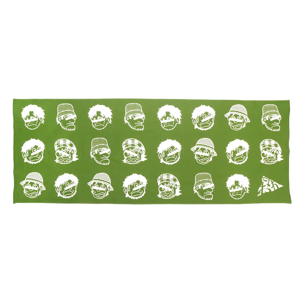 KAONKA TENUGUI カオンカ 手ぬぐい にがおえ手ぬぐい GREEN スケートボード スケボー 1