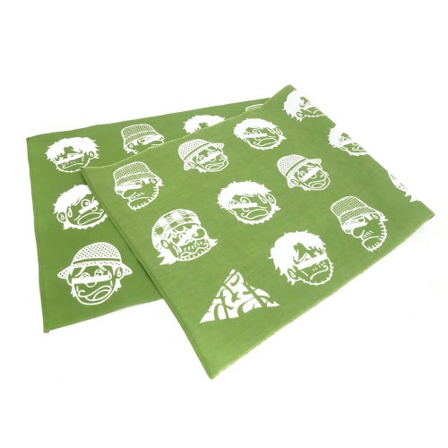 KAONKA TENUGUI カオンカ 手ぬぐい にがおえ手ぬぐい GREEN スケートボード スケボー 2