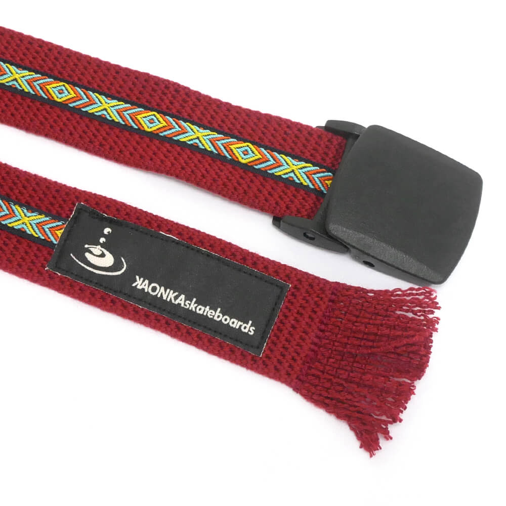 KAONKA BELT カオンカ ベルト ORTEGA TAPE OUTDOOR NYLON BURGUNDY スケートボード スケボー 4