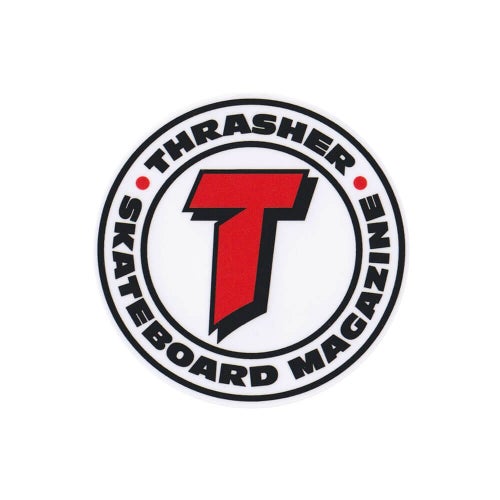 THRASHER STICKER スラッシャー ステッカー NUMBER 1 REDUX WHITE（US企画） スケートボード スケボー 1