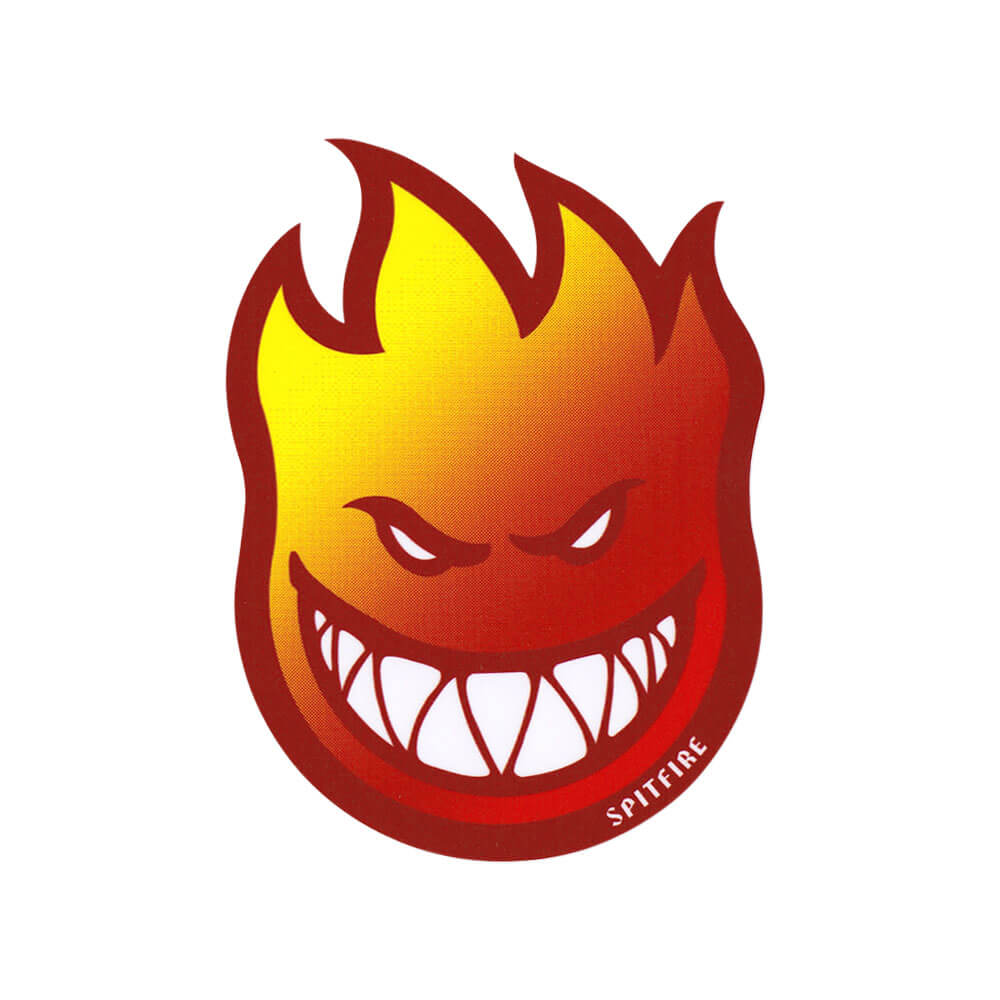 SPITFIRE STICKER スピットファイヤー ステッカー BIGHEAD FADE YELLOW/RED スケートボード スケボー 1