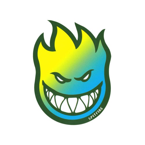 SPITFIRE STICKER スピットファイヤー ステッカー BIGHEAD FADE YELLOW/BLUE スケートボード スケボー 1