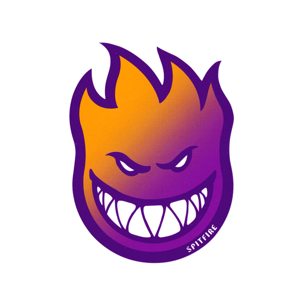 SPITFIRE STICKER スピットファイヤー ステッカー BIGHEAD FADE ORANGE/PURPLE スケートボード スケボー 1