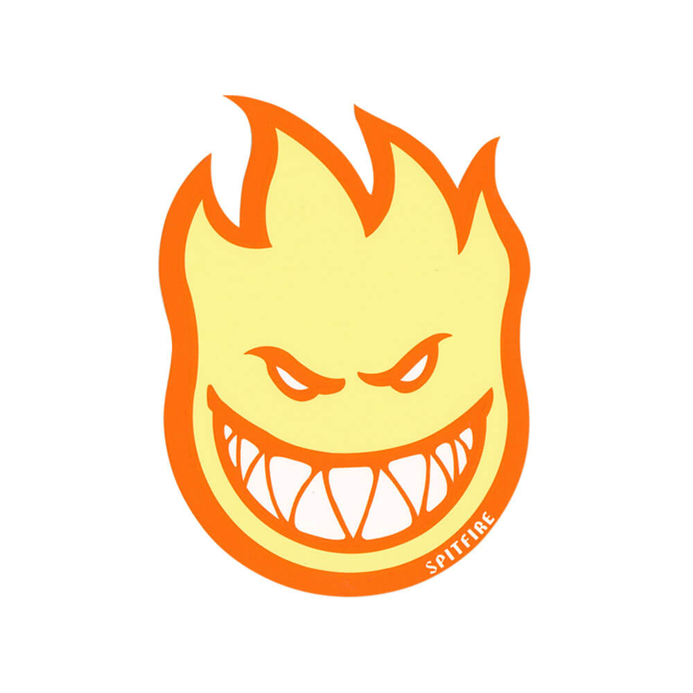 SPITFIRE STICKER スピットファイヤー ステッカー BIGHEAD FILL YELLOW/ORANGE スケートボード スケボー 1