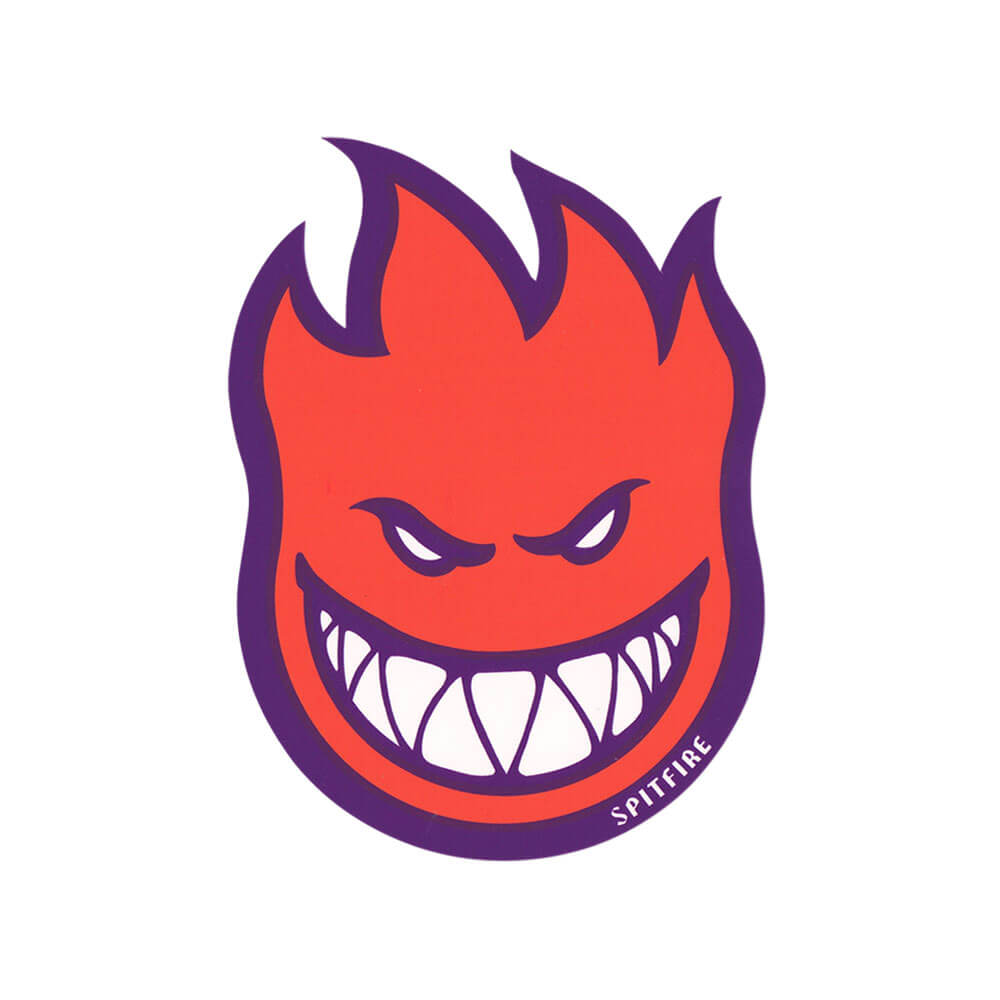 SPITFIRE STICKER スピットファイヤー ステッカー BIGHEAD FILL RED/PURPLE スケートボード スケボー 1