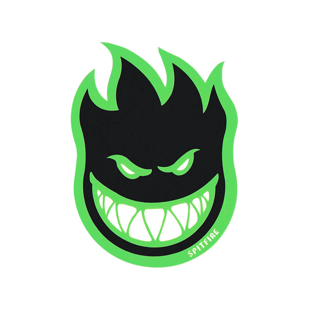 SPITFIRE STICKER スピットファイヤー ステッカー BIGHEAD FILL BLACK/GREEN スケートボード スケボー 1
