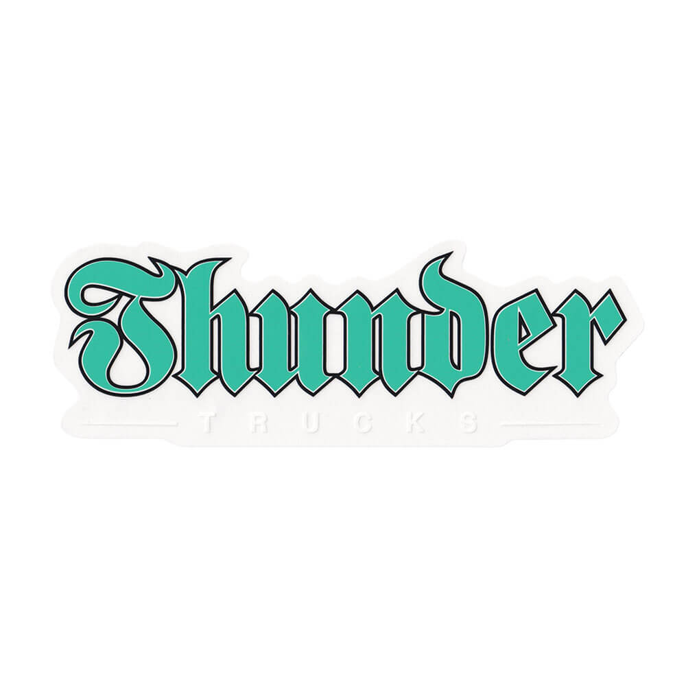THUNDER STICKER サンダー ステッカー SCRIPT TEAL スケートボード スケボー 1