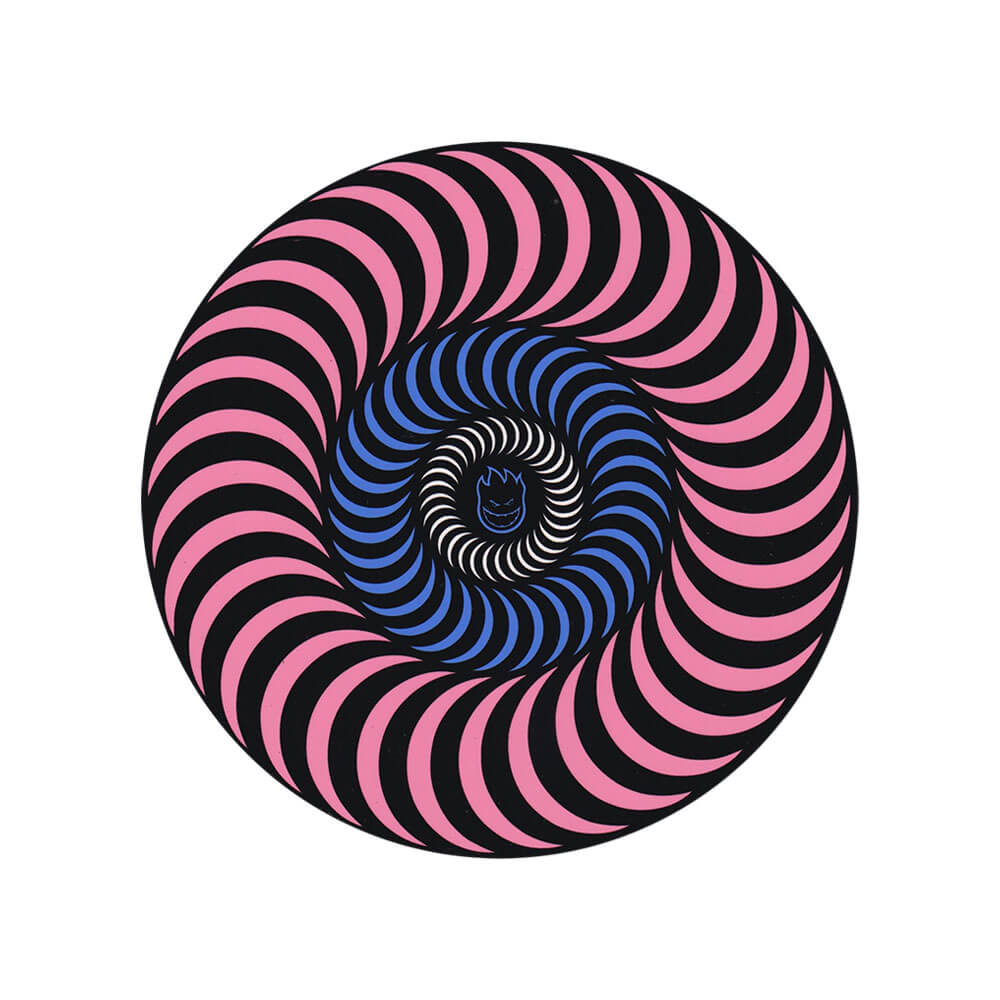 SPITFIRE STICKER スピットファイヤー ステッカー TRI-COLOR SWIRL BIGHEAD PINK/BLUE スケートボード スケボー 1