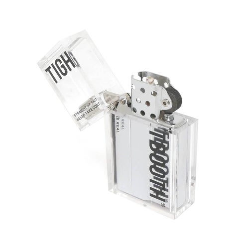 TIGHTBOOTH（TBPR）LIGHTER タイトブース ライター LABEL LOGO HARD EDGE LIGHTER CLEAR スケートボード スケボー 3
