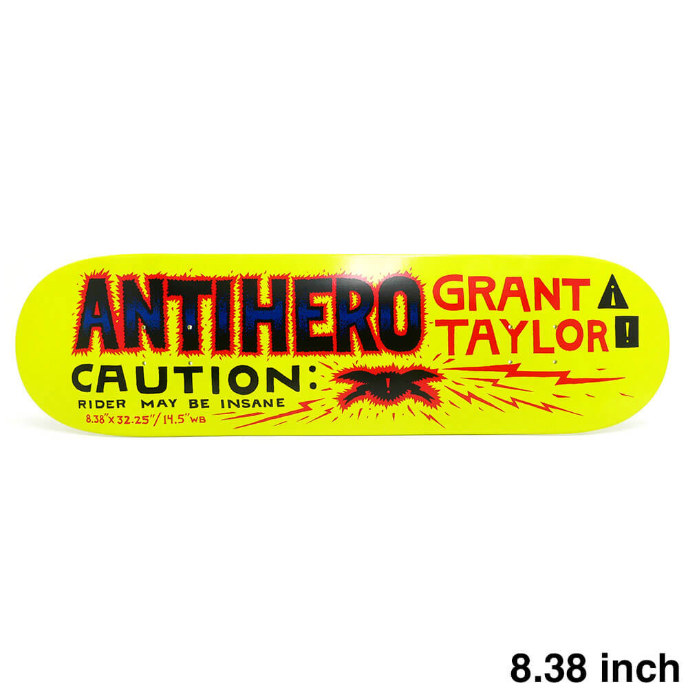 ANTIHERO DECK アンチヒーロー デッキ GRANT TAYLOR CAUTION 8.38 スケートボード スケボー 1