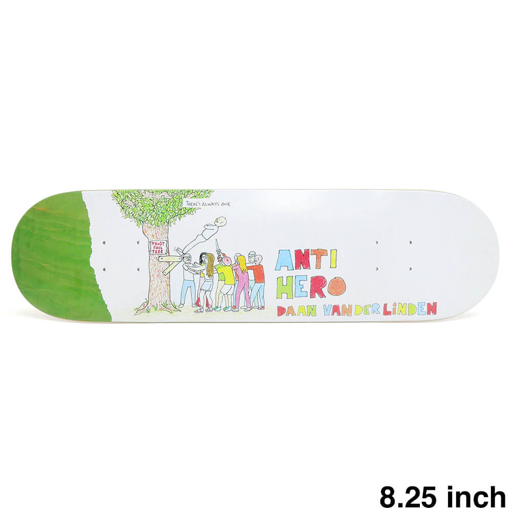 ANTIHERO DECK アンチヒーロー デッキ DAAN VAN DER LINDEN POROUS WALKER ROUND 3 GREEN STAIN 8.25 スケートボード スケボー 1
