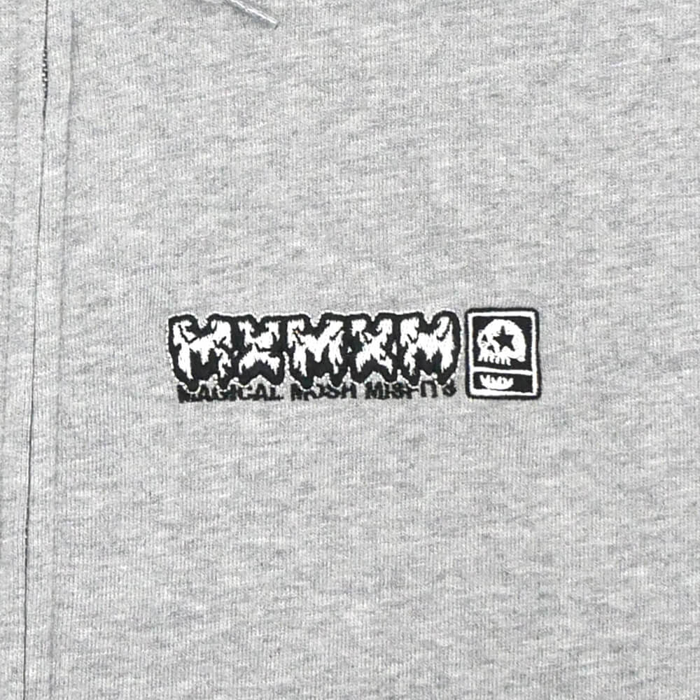 MAGICAL MOSH MISFITS HOOD マジカルモッシュミスフィッツ パーカー MxMxM ZIP HOODIE GREY スケートボード スケボー 2