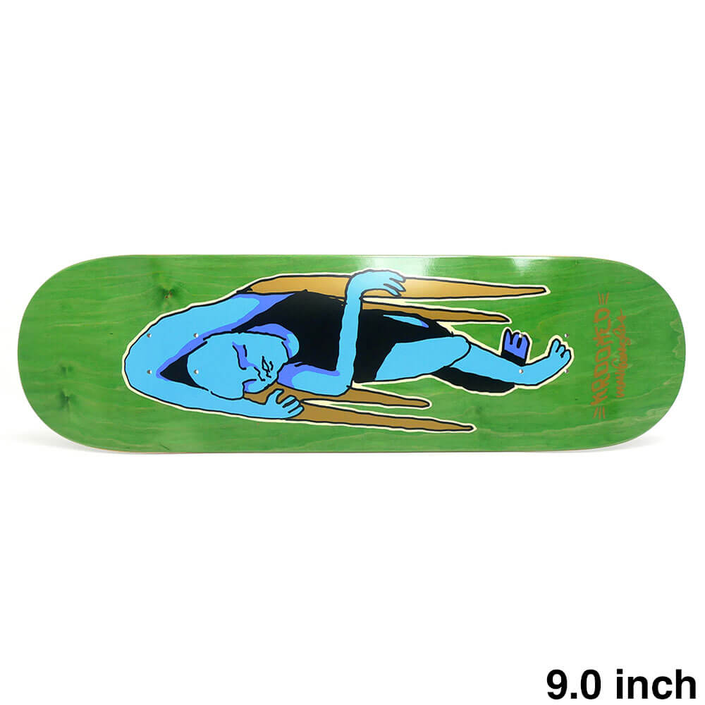 KROOKED DECK クルキッド デッキ MARK GONZALES LAY LYING GREEN STAIN 9.0 スケートボード スケボー 1