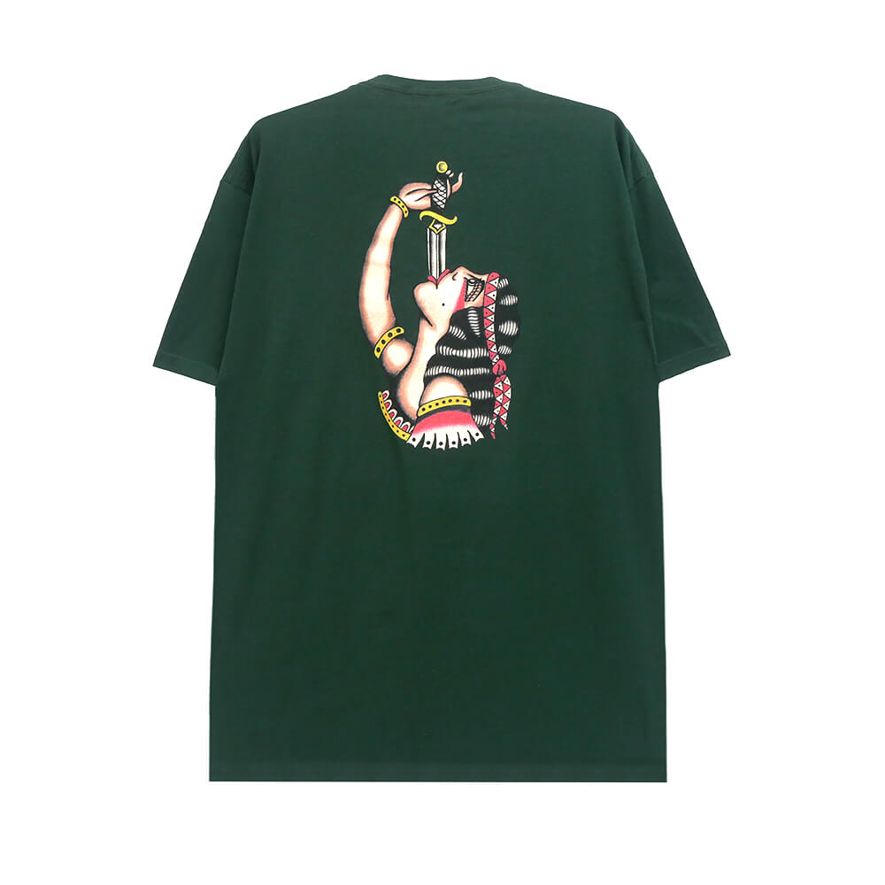 REAL T-SHIRT リアル Tシャツ SWORD SWALLOWER FOREST GREEN スケートボード スケボー