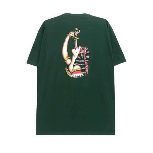 REAL T-SHIRT リアル Tシャツ SWORD SWALLOWER FOREST GREEN スケートボード スケボー