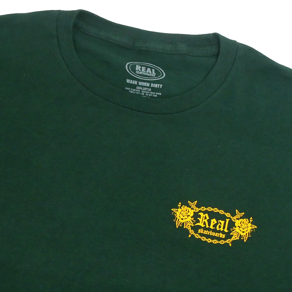 REAL T-SHIRT リアル Tシャツ SWORD SWALLOWER FOREST GREEN スケートボード スケボー 2
