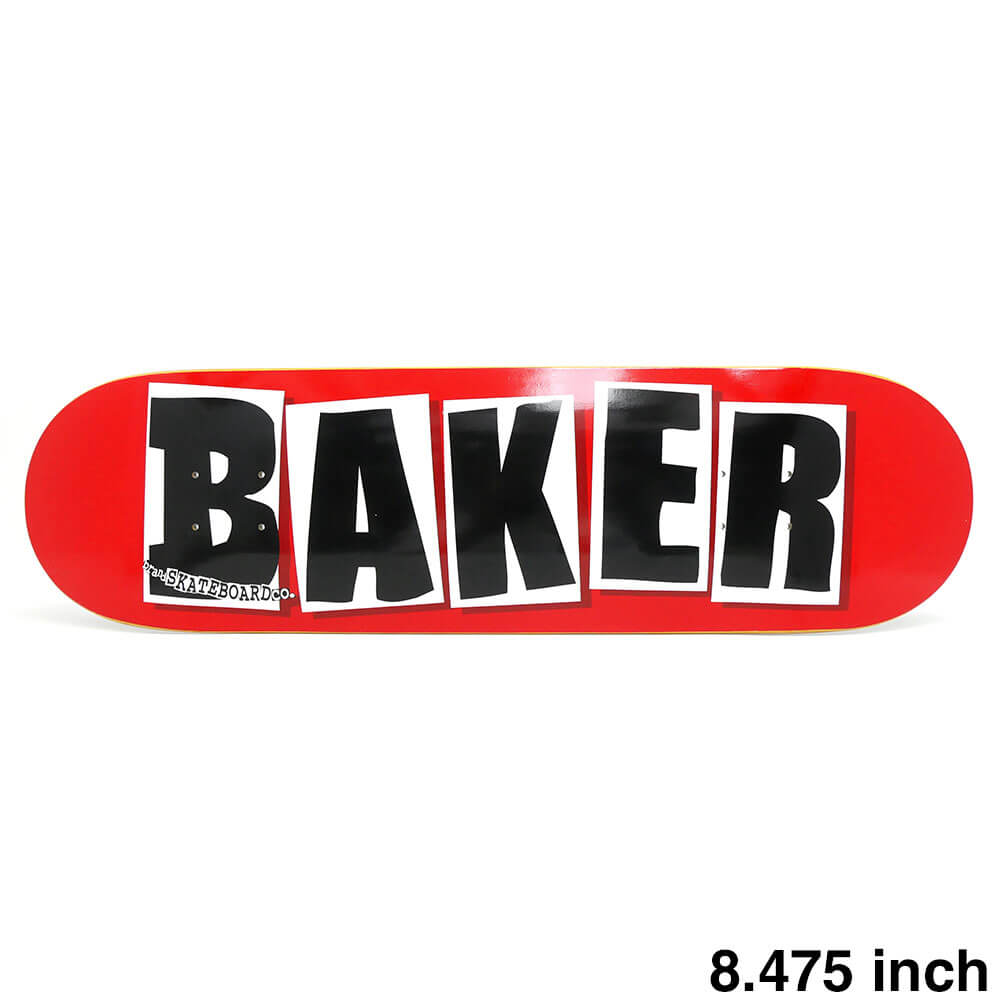 BAKER DECK ベイカー デッキ TEAM BRAND LOGO RED/BLACK 8.475 1