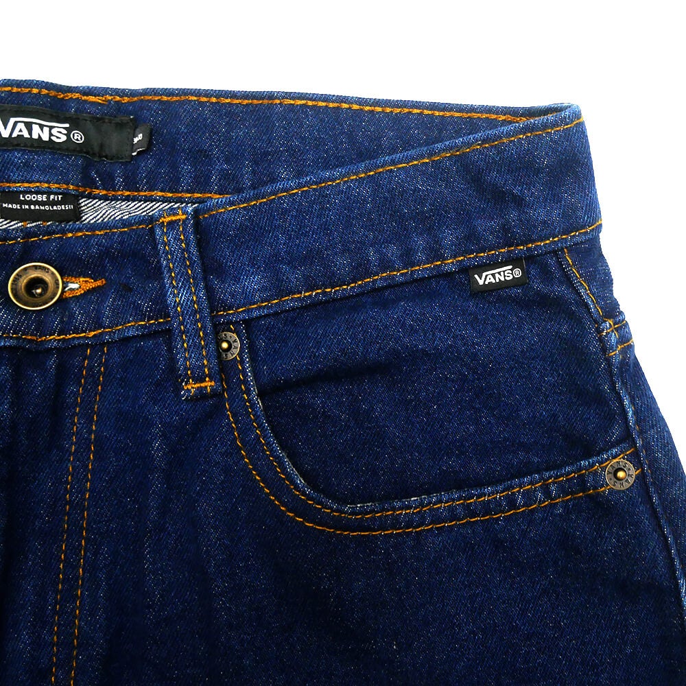 VANS JEANS  バンズ  パンツ ジーンズ  CHECK-5 LOOSE DENIM  DARK RINSE（US企画）  スケートボード スケボー 2
