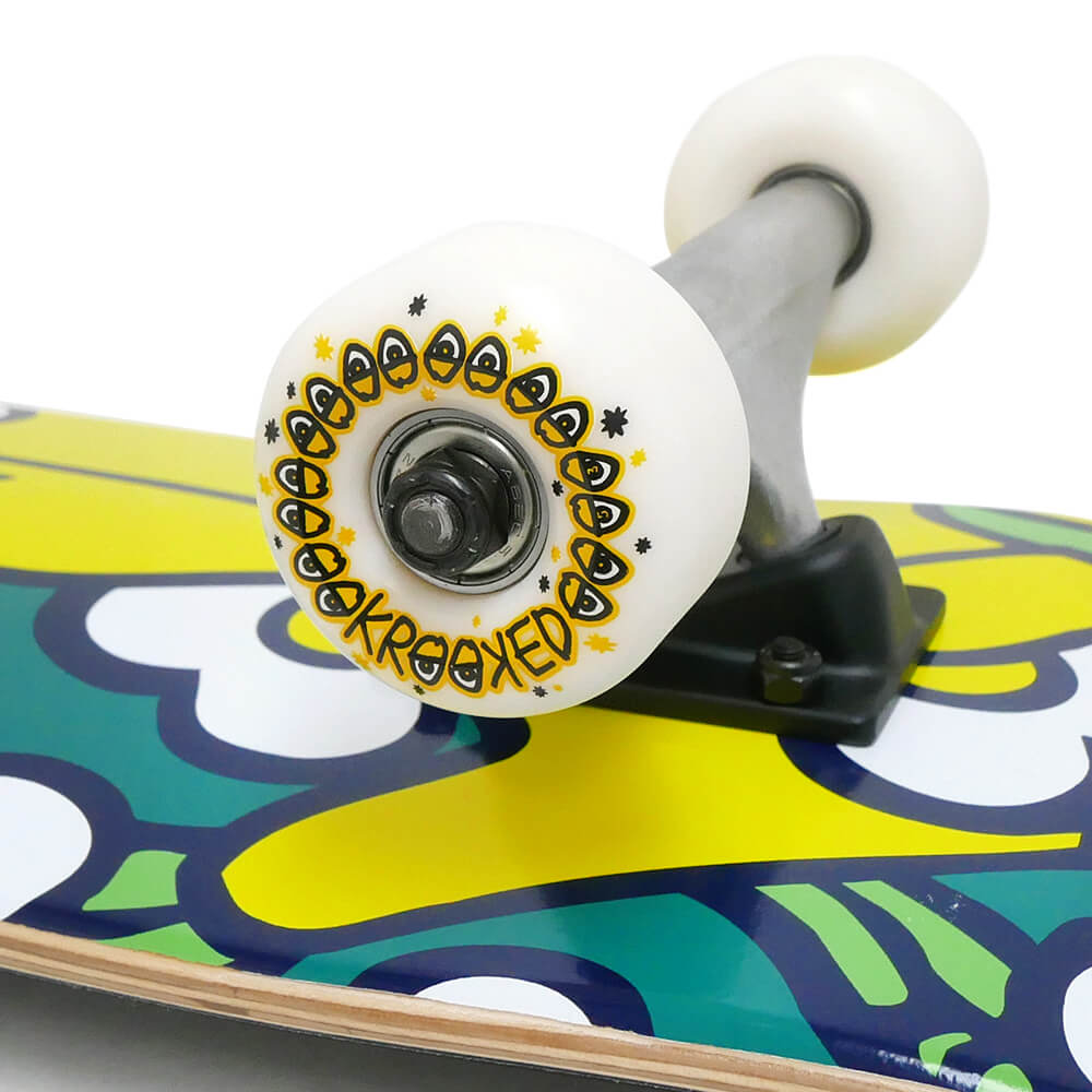防水ケース付き KROOKED クルキッド コンプリートセット スケートボード完成品（子供用） SHMOO VIBES TEAL 7.3 スケートボード スケボー 2