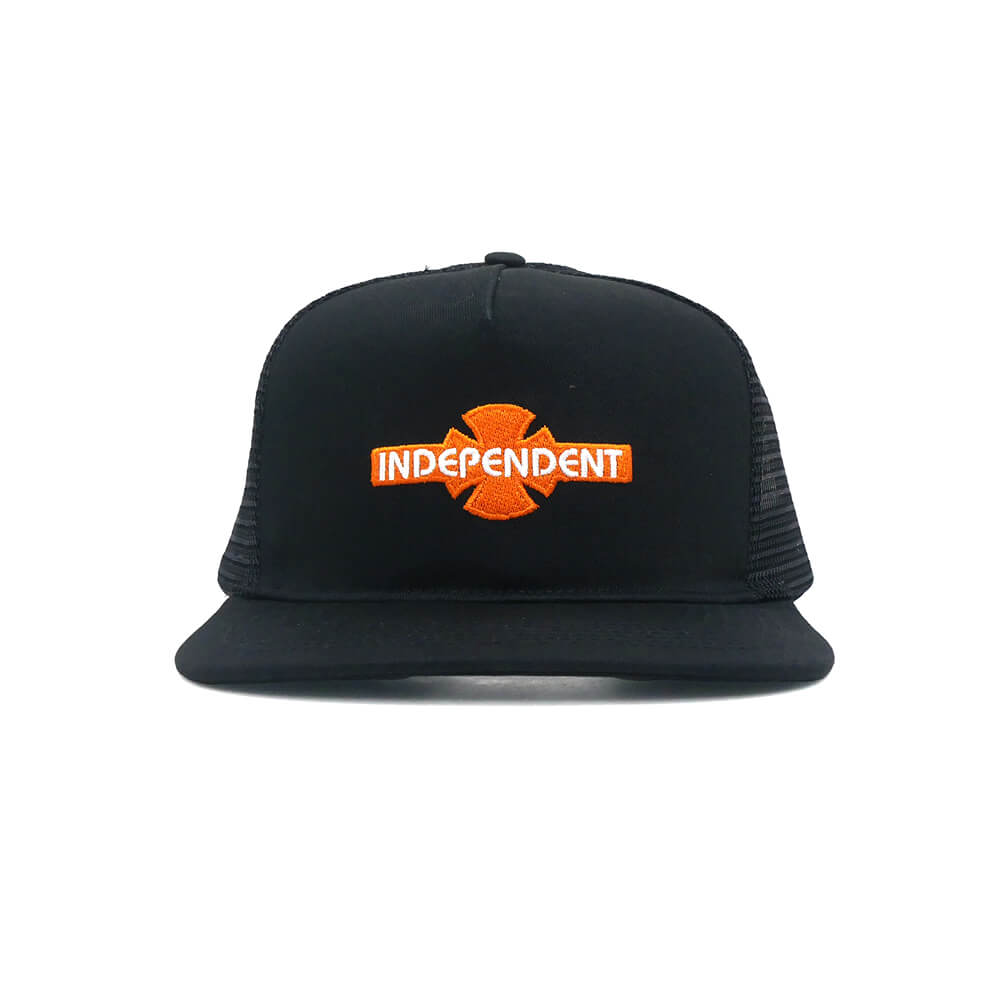 INDEPENDENT MESHCAP インディペンデント メッシュキャップ OGBC LEGACY MESH PRECURVE SNAPBACK BLACK/ORANGE スケートボード スケボー 1
