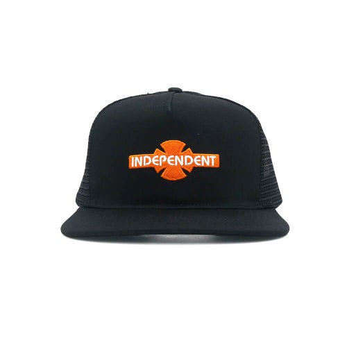 INDEPENDENT MESHCAP インディペンデント メッシュキャップ OGBC LEGACY MESH PRECURVE SNAPBACK BLACK/ORANGE スケートボード スケボー 1