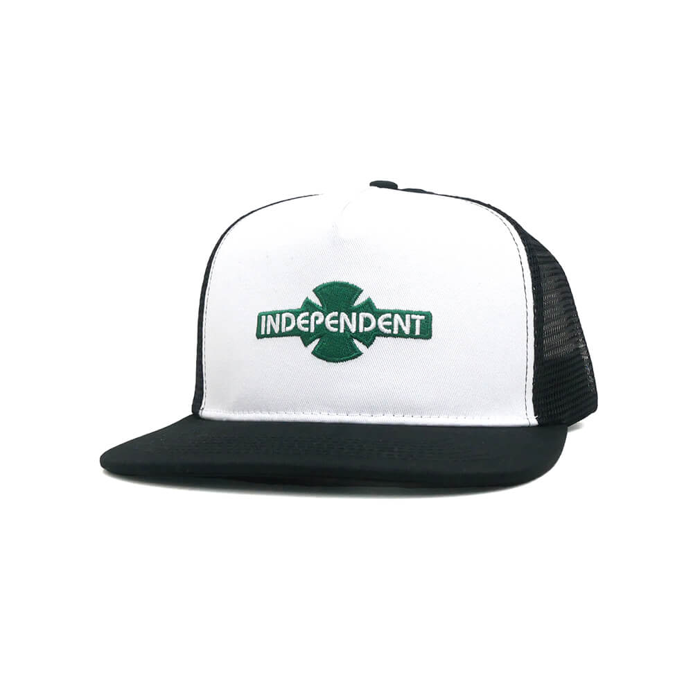 INDEPENDENT MESHCAP インディペンデント メッシュキャップ OGBC LEGACY MESH PRECURVE SNAPBACK WHITE/GREEN スケートボード スケボー