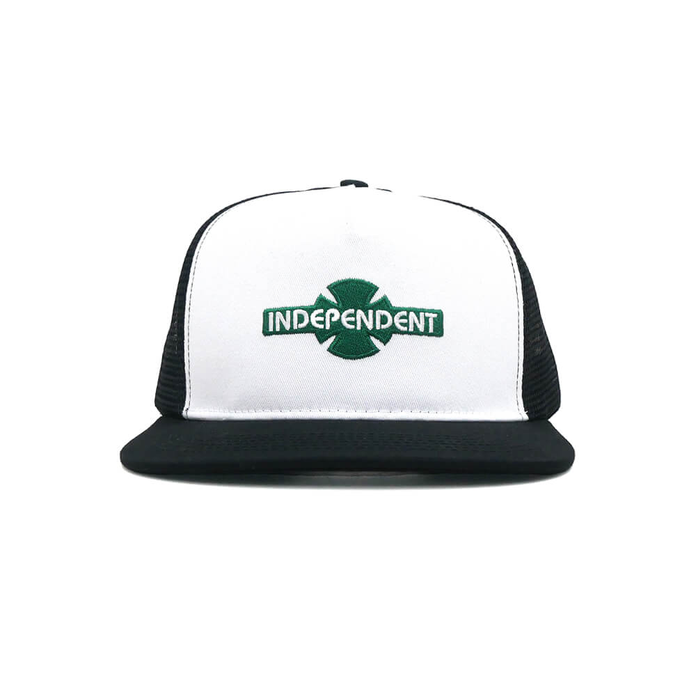 INDEPENDENT MESHCAP インディペンデント メッシュキャップ OGBC LEGACY MESH PRECURVE SNAPBACK WHITE/GREEN スケートボード スケボー 1