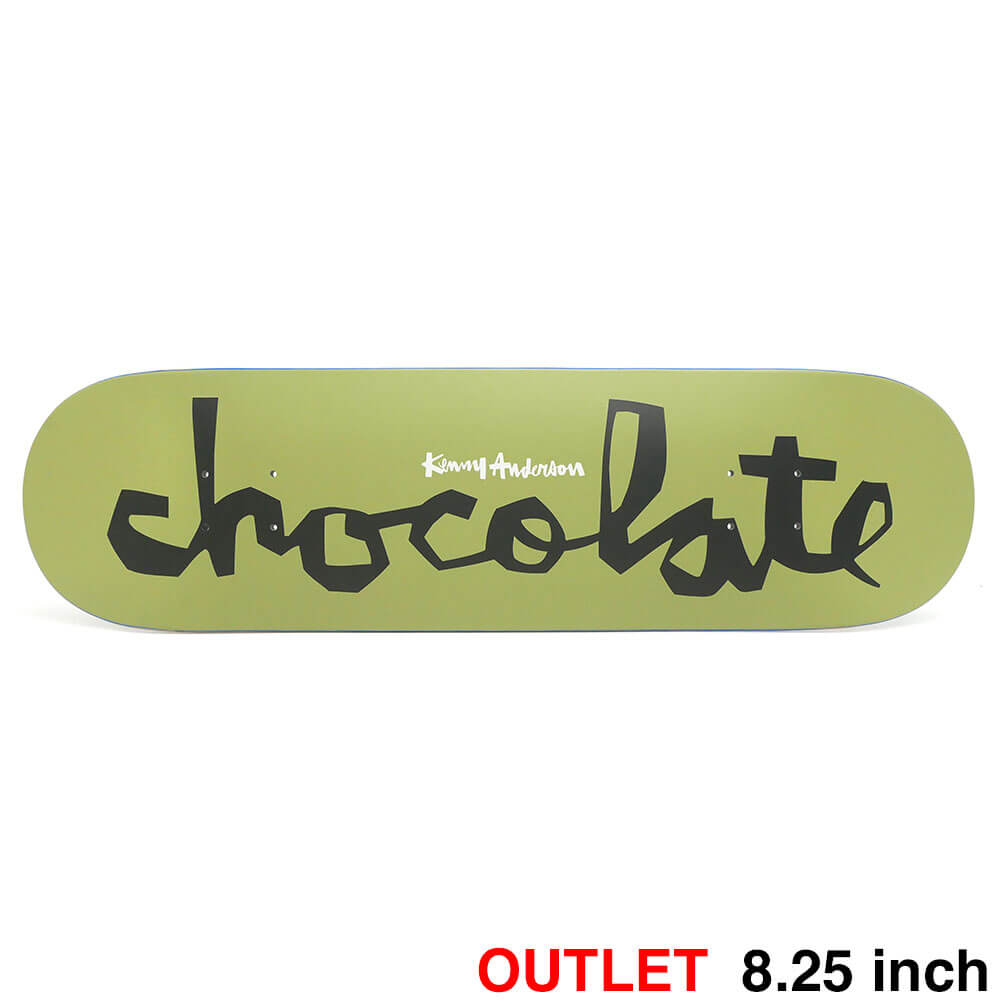 （アウトレット価格 11,000円 → 9,990円）CHOCOLATE DECK チョコレート デッキ KENNY ANDERSON OG CHUNK 8.25 TWIN TIP グラフィックに傷 スケートボード スケボー 1