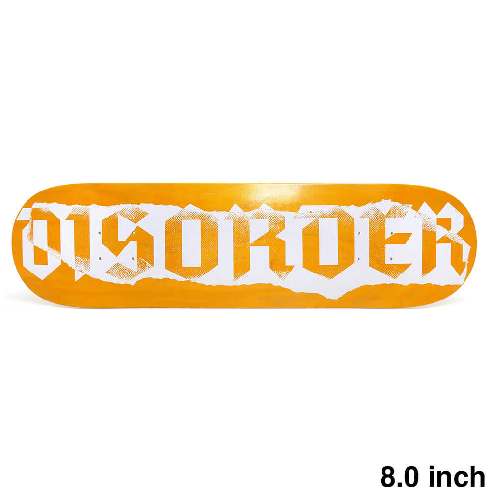 DISORDER DECK ディスオーダー デッキ TEAM RIPPED ORANGE STAIN 8.0 スケートボード スケボー 1