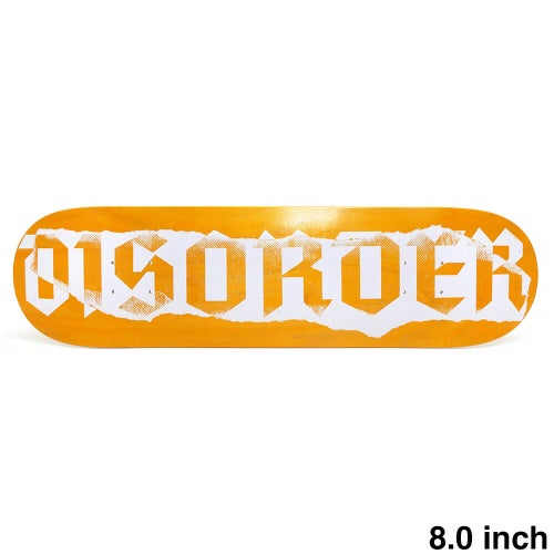 DISORDER DECK ディスオーダー デッキ TEAM RIPPED ORANGE STAIN 8.0 スケートボード スケボー 1