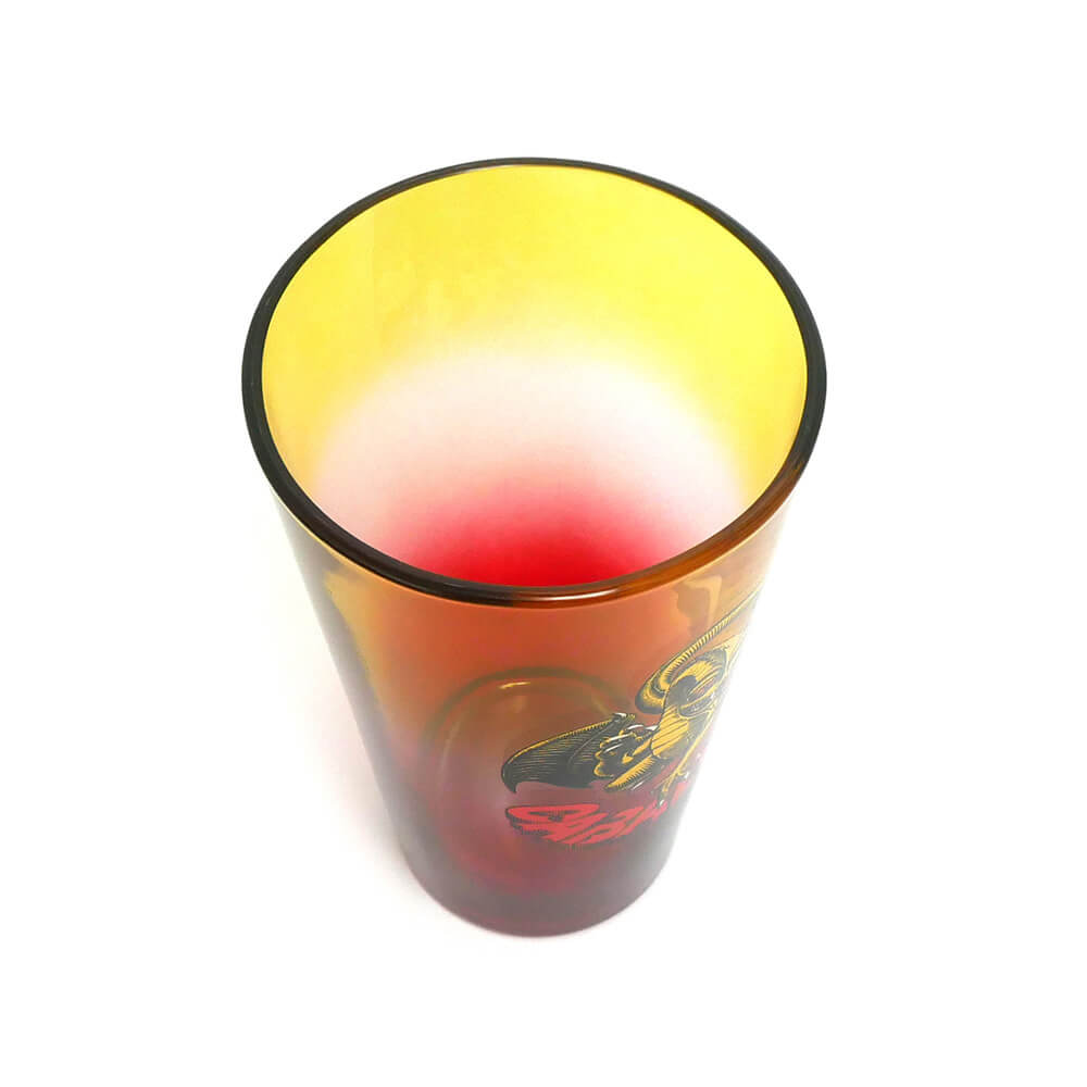 POWELL PERALTA GLASS パウエルペラルタ グラス OG CABALLERO DRAGON PINT GLASS YELLOW/RED FADE スケートボード スケボー 2