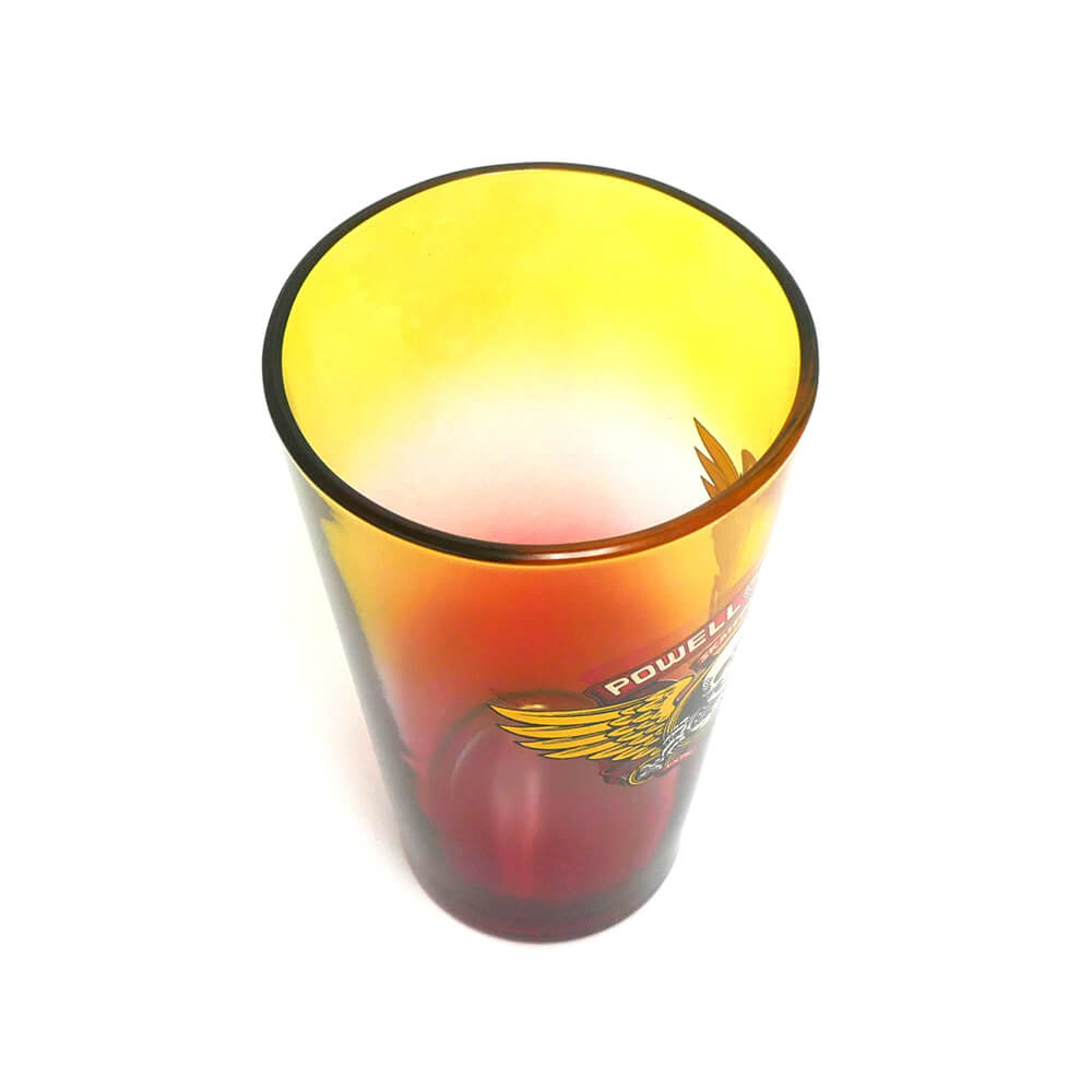 POWELL PERALTA GLASS パウエルペラルタ グラス WINGED RIPPER PINT GLASS YELLOW/RED FADE スケートボード スケボー 2