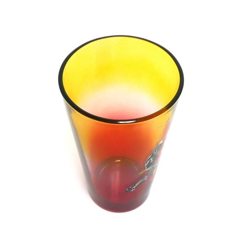 POWELL PERALTA GLASS パウエルペラルタ グラス SKULL & SWORD PINT GLASS YELLOW/RED FADE スケートボード スケボー 2