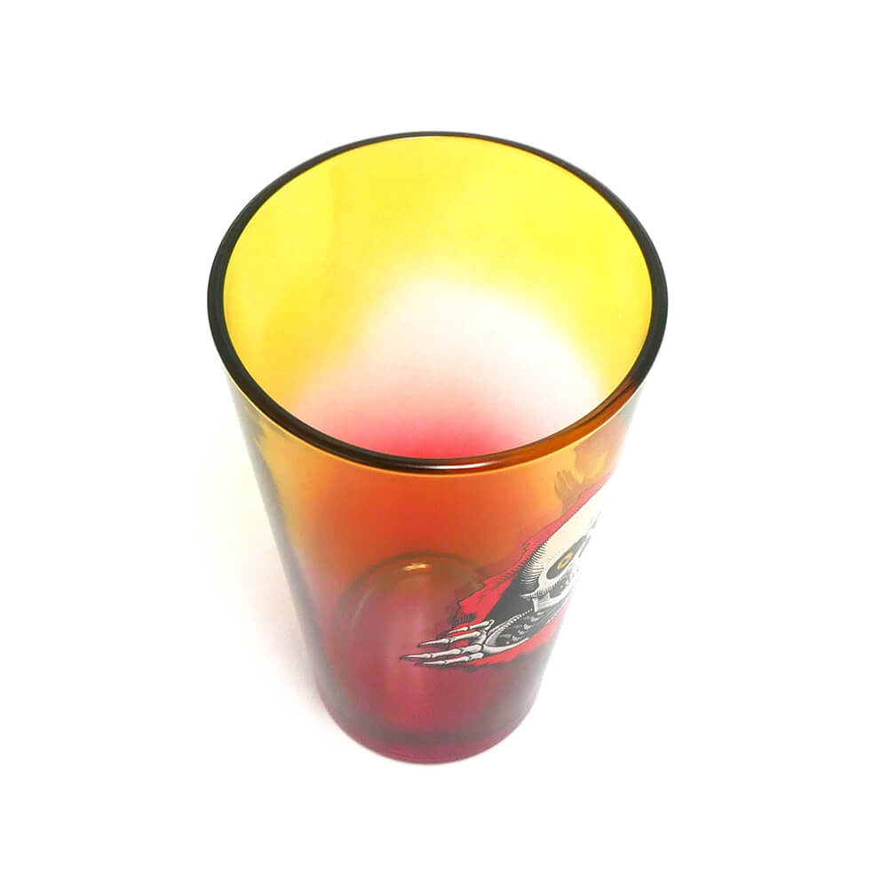 POWELL PERALTA GLASS パウエルペラルタ グラス RIPPER PINT GLASS YELLOW/RED FADE スケートボード スケボー 2