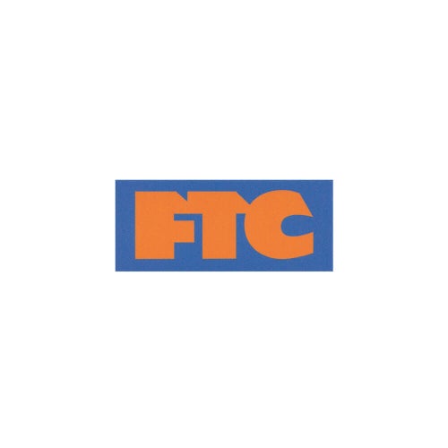 FTC STICKER エフティーシー ステッカー LOGO 2.5 BLUE/ORANGE スケートボード スケボー 1