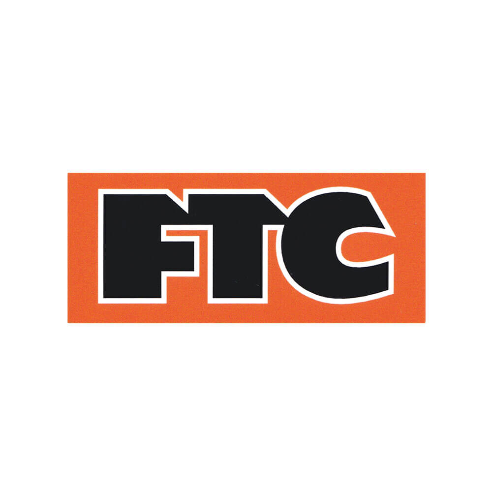 FTC STICKER エフティーシー ステッカー LOGO 5 ORANGE/BLACK/WHITE スケートボード スケボー 1