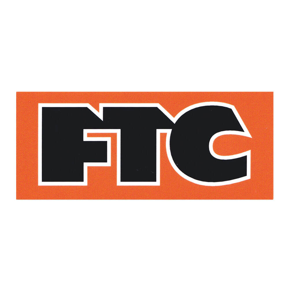 FTC STICKER エフティーシー ステッカー LOGO 8 ORANGE/BLACK/WHITE スケートボード スケボー 1