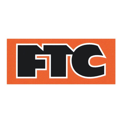 FTC STICKER エフティーシー ステッカー LOGO 8 ORANGE/BLACK/WHITE スケートボード スケボー 1