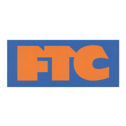 FTC STICKER エフティーシー ステッカー LOGO 8 BLUE/ORANGE スケートボード スケボー 1