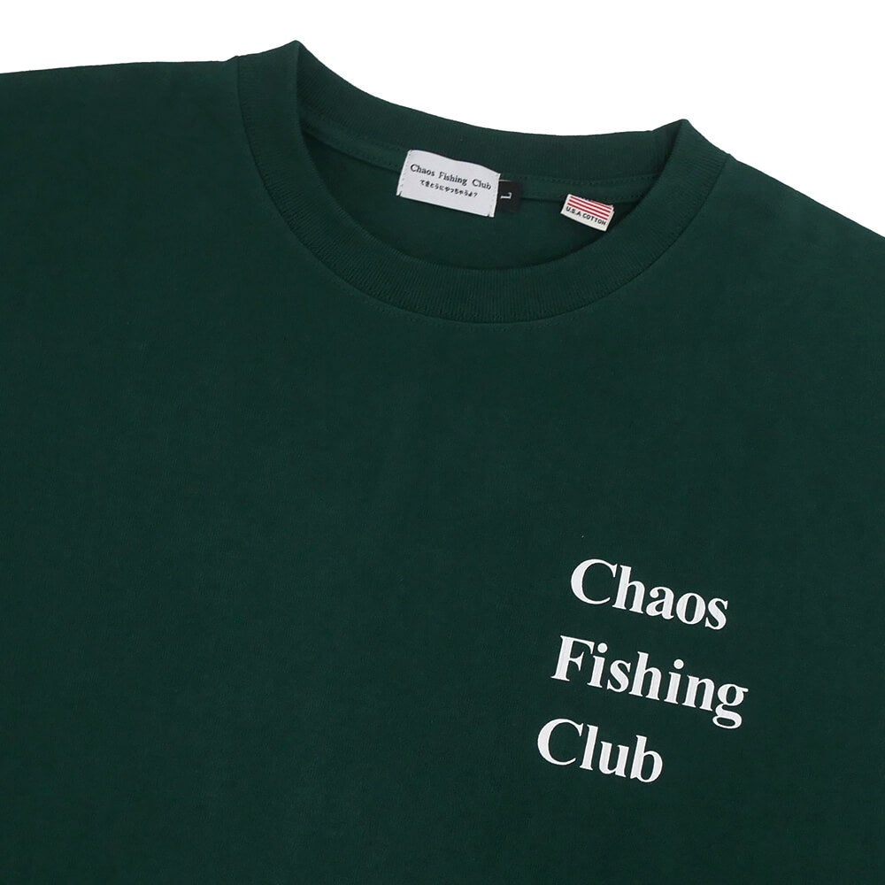CHAOS FISHING CLUB LONG SLEEVE カオスフィッシングクラブ ロングスリーブTシャツ LOGO GREEN スケートボード スケボー 2