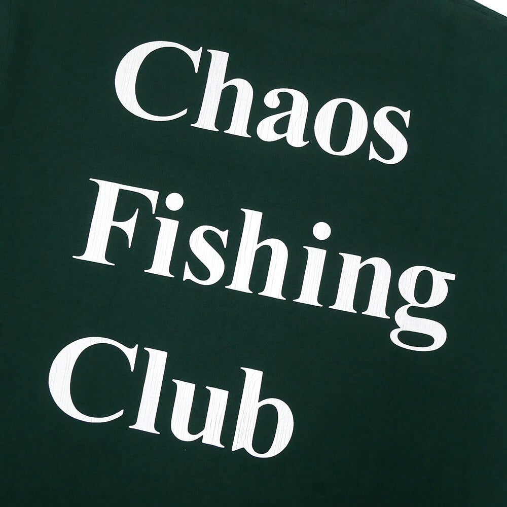 CHAOS FISHING CLUB LONG SLEEVE カオスフィッシングクラブ ロングスリーブTシャツ LOGO GREEN スケートボード スケボー 3