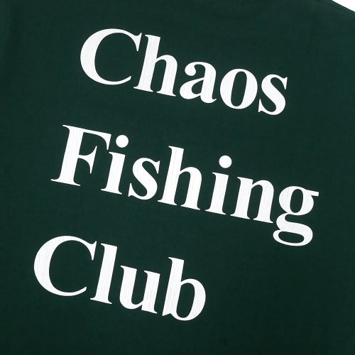 CHAOS FISHING CLUB LONG SLEEVE カオスフィッシングクラブ ロングスリーブTシャツ LOGO GREEN スケートボード スケボー 3