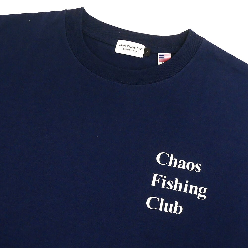 CHAOS FISHING CLUB LONG SLEEVE カオスフィッシングクラブ ロングスリーブTシャツ LOGO NAVY スケートボード スケボー 2