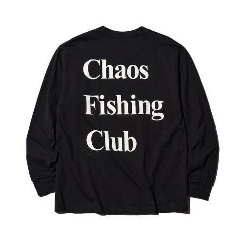 CHAOS FISHING CLUB LONG SLEEVE カオスフィッシングクラブ ロングスリーブTシャツ LOGO BLACK スケートボード スケボー